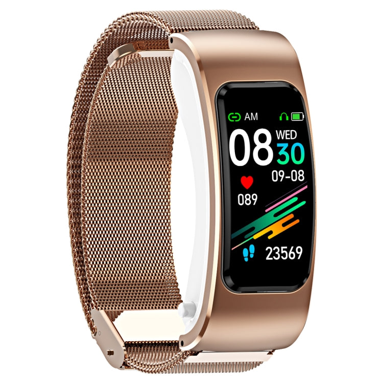 K60 1.08 inch Steel Band Earphone Detachable Life Waterproof Smart Watch Support Bluetooth Call