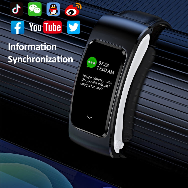 K60 1.08 inch Steel Band Earphone Detachable Life Waterproof Smart Watch Support Bluetooth Call