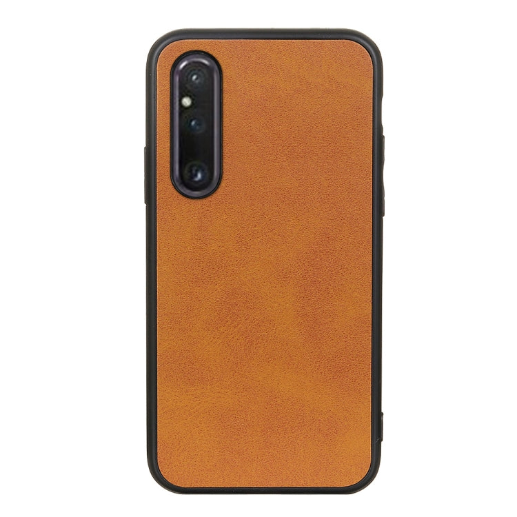 For Sony Xperia 1 V Two-color Calf Texture PU Phone Case