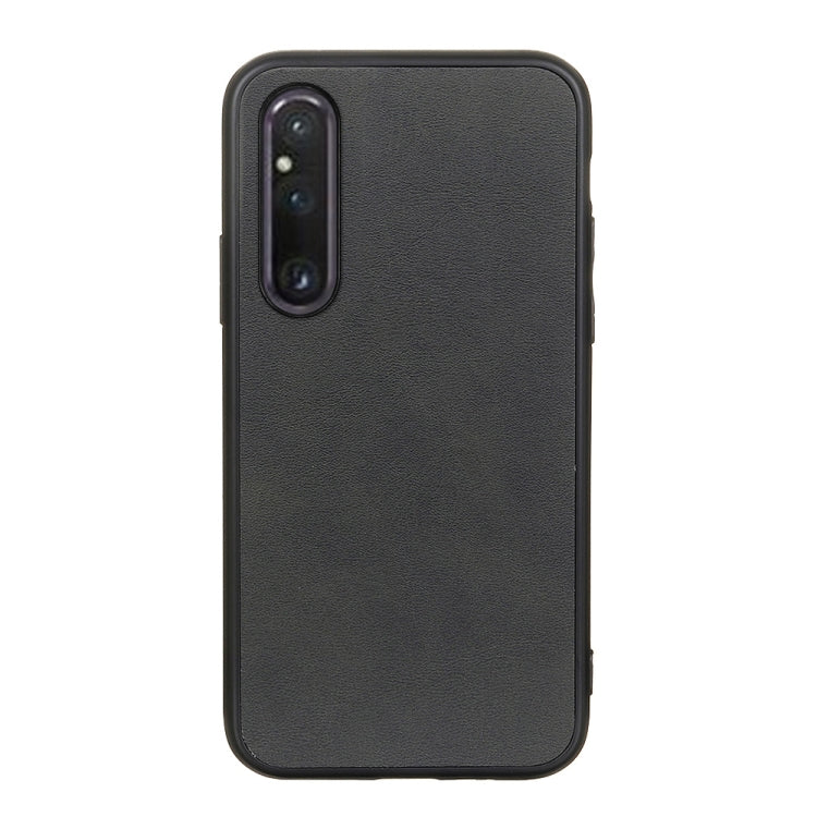 For Sony Xperia 1 V Two-color Calf Texture PU Phone Case