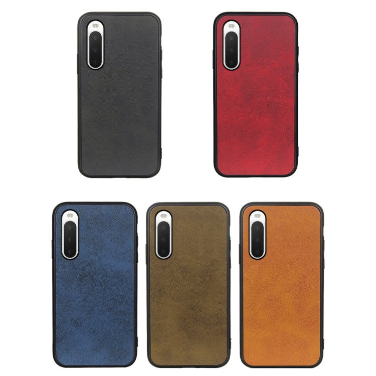 For Sony Xperia 10 V Two-color Calf Texture PU Phone Case