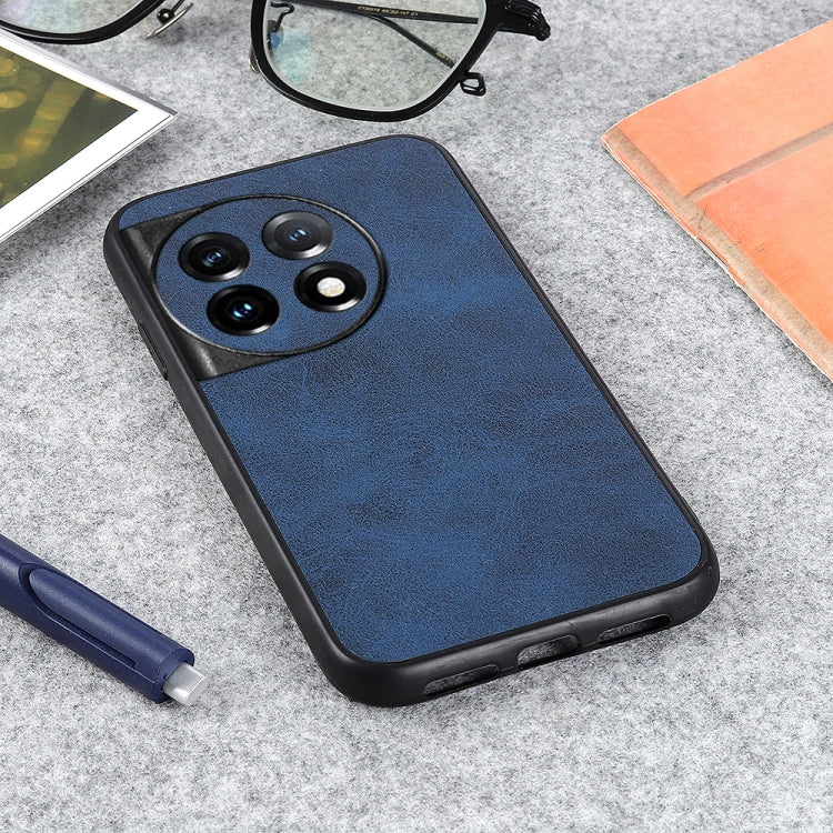 For OnePlus 11 5G Accurate Hole Two-color Calf Texture PU Phone Case