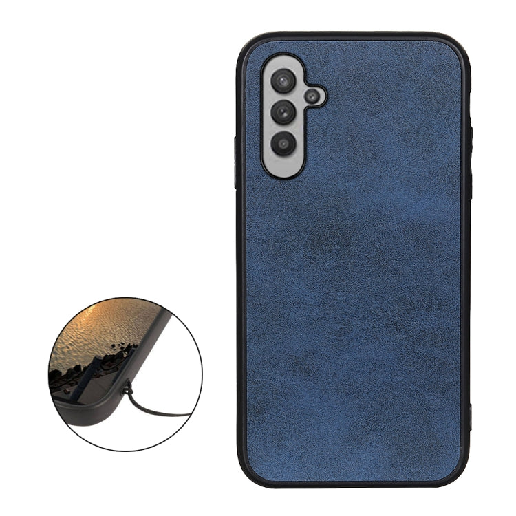 For Samsung Galaxy A24 Accurate Hole Two-color Calf Texture PU Phone Case