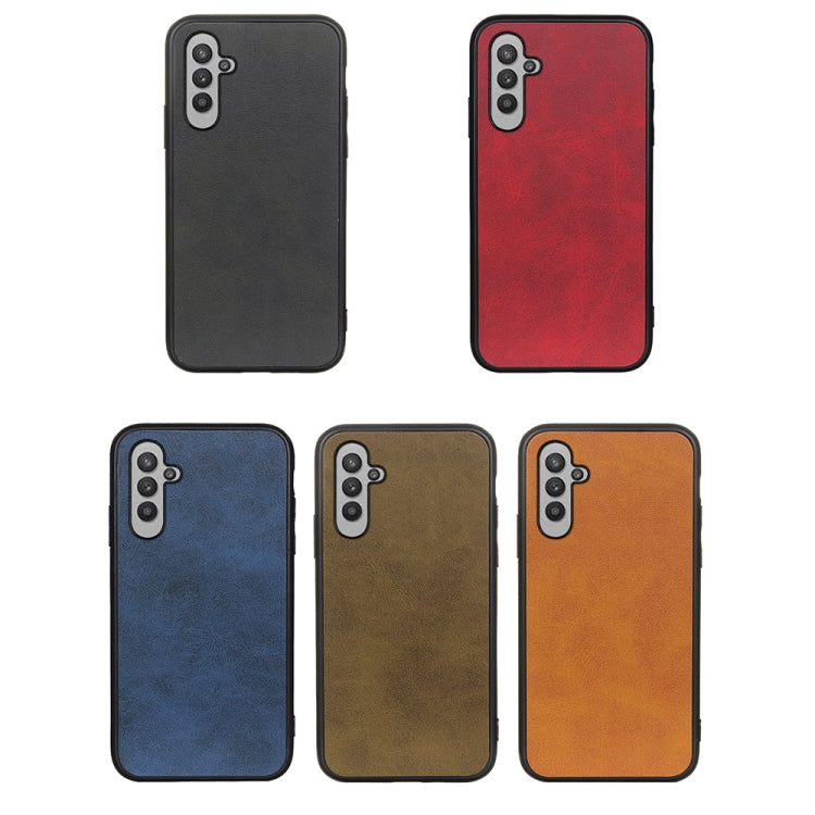 For Samsung Galaxy A24 Accurate Hole Two-color Calf Texture PU Phone Case