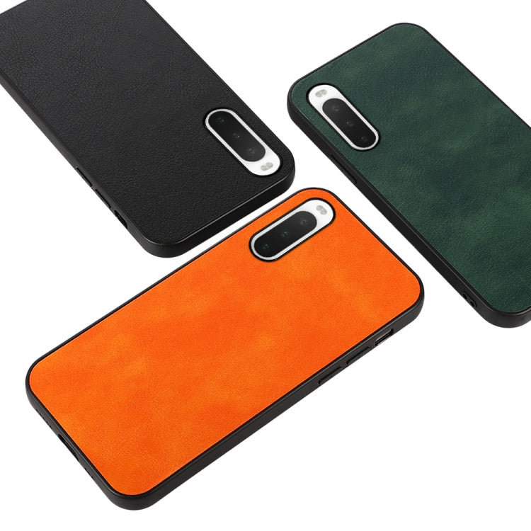 For Sony Xperia 10 V Two-color Litchi Texture PU Phone Case