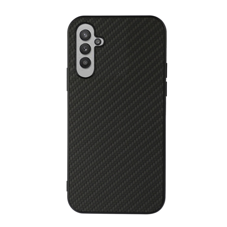 For Samsung Galaxy A24 Accurate Hole Carbon Fiber Texture PU Phone Case