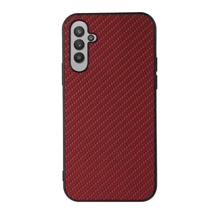 For Samsung Galaxy A24 Accurate Hole Carbon Fiber Texture PU Phone Case