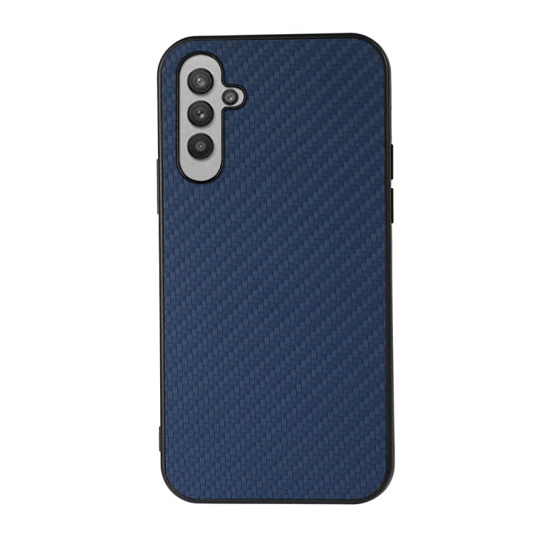 For Samsung Galaxy A24 Accurate Hole Carbon Fiber Texture PU Phone Case