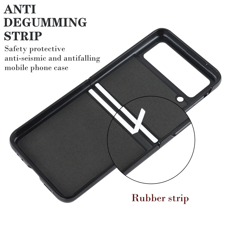 For Samsung Galaxy Z Flip4 V-shaped Folding Protective Phone Case with Rotating Ring