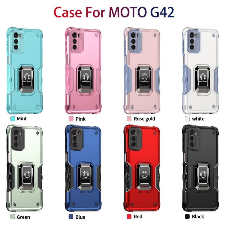 For Motorola Moto G42 Non-slip Shockproof Armor Phone Case with Ring Holder