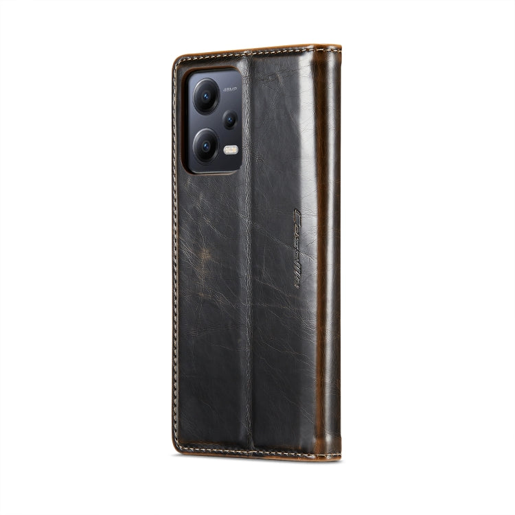 For Xiaomi Redmi Note 12 5G / Poco X5 CaseMe 003 Crazy Horse Texture Leather Phone Case
