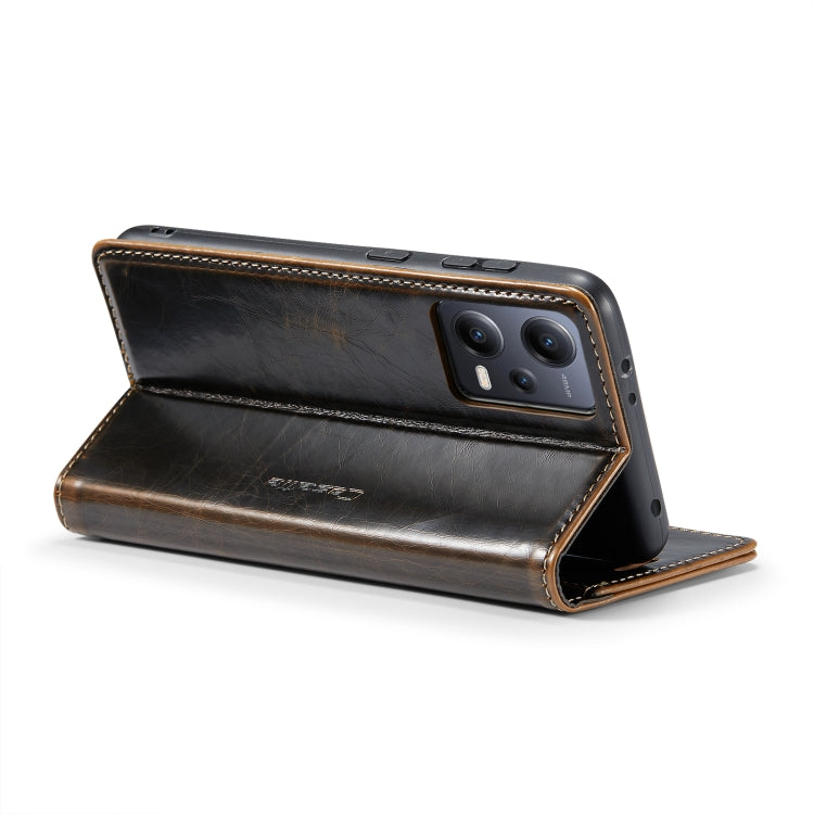 For Xiaomi Redmi Note 12 5G / Poco X5 CaseMe 003 Crazy Horse Texture Leather Phone Case