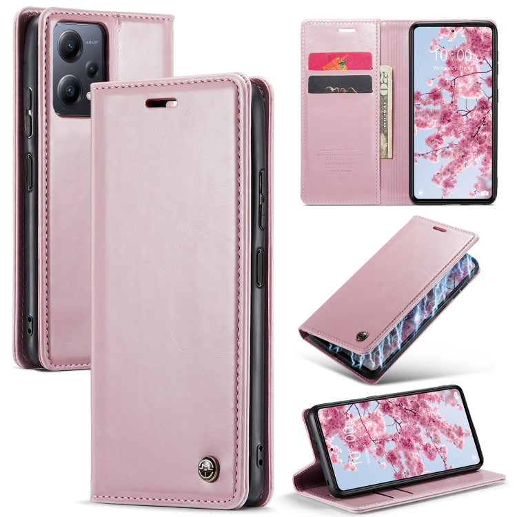 For Xiaomi Redmi Note 12 5G / Poco X5 CaseMe 003 Crazy Horse Texture Leather Phone Case