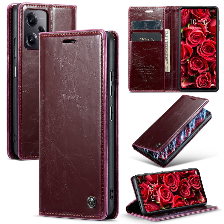 For Xiaomi Redmi Note 12 Pro 5G / Poco X5 Pro CaseMe 003 Crazy Horse Texture Leather Phone Case