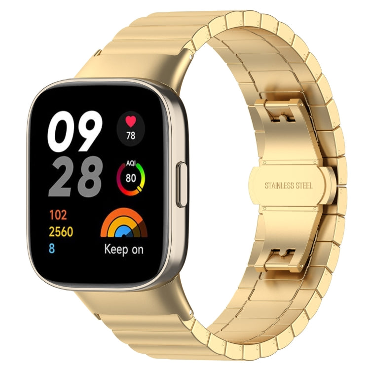 For Xiaomi Redmi Watch 3 / Mi Watch Lite 3 One-bead Steel Metal Watch Band