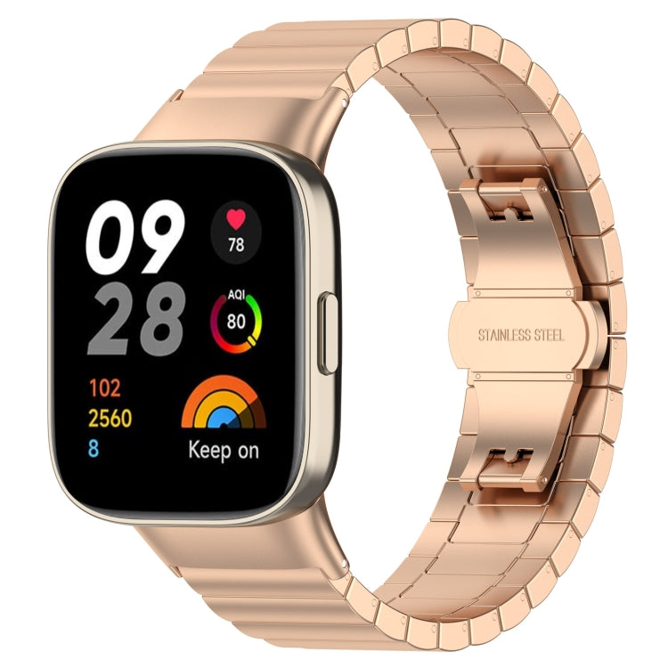 For Xiaomi Redmi Watch 3 / Mi Watch Lite 3 One-bead Steel Metal Watch Band