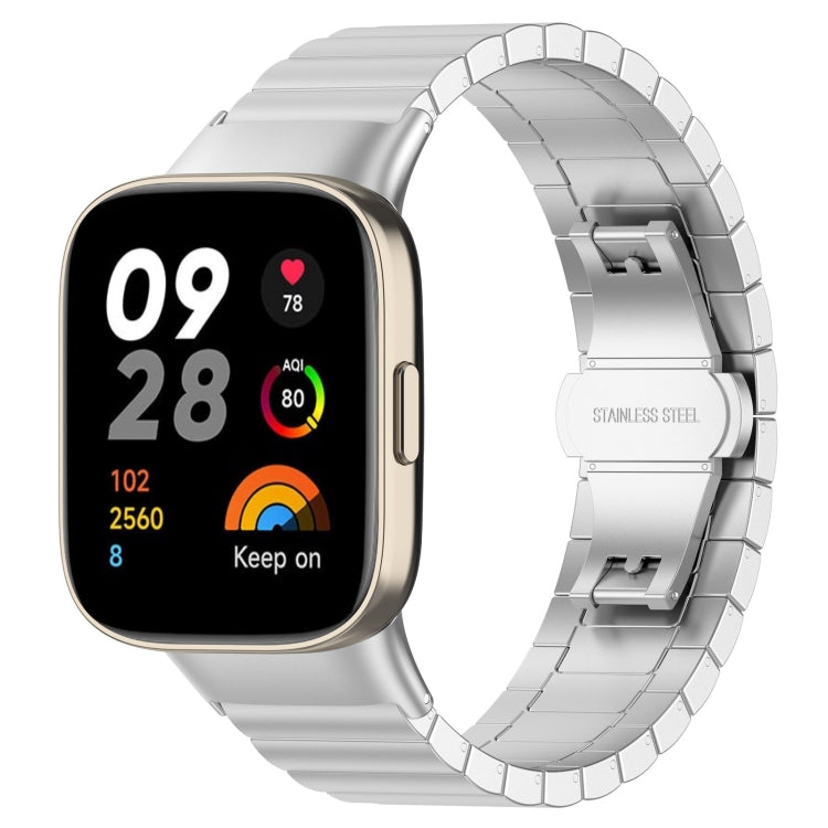 For Xiaomi Redmi Watch 3 / Mi Watch Lite 3 One-bead Steel Metal Watch Band