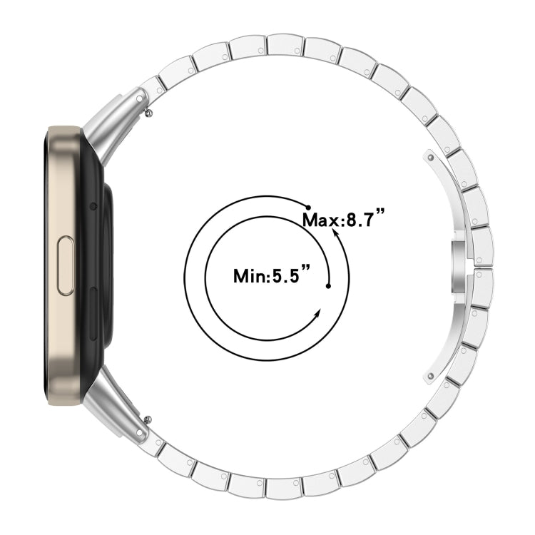 For Xiaomi Redmi Watch 3 / Mi Watch Lite 3 One-bead Steel Metal Watch Band
