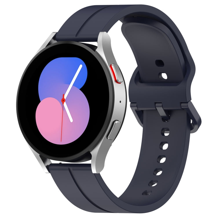 20mm Universal Flat Head Groove Silicone Watch Band