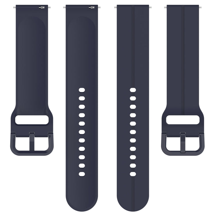 20mm Universal Flat Head Groove Silicone Watch Band