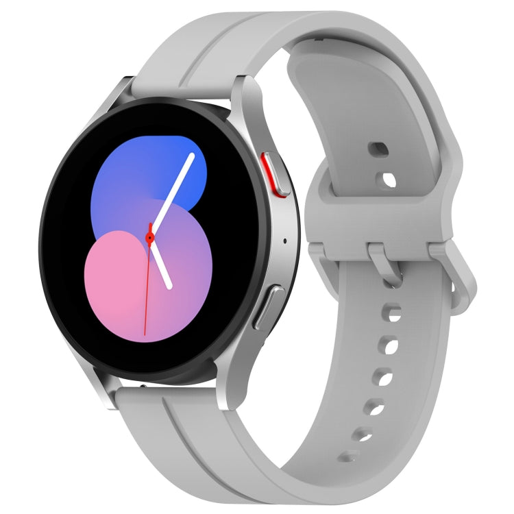 20mm Universal Flat Head Groove Silicone Watch Band