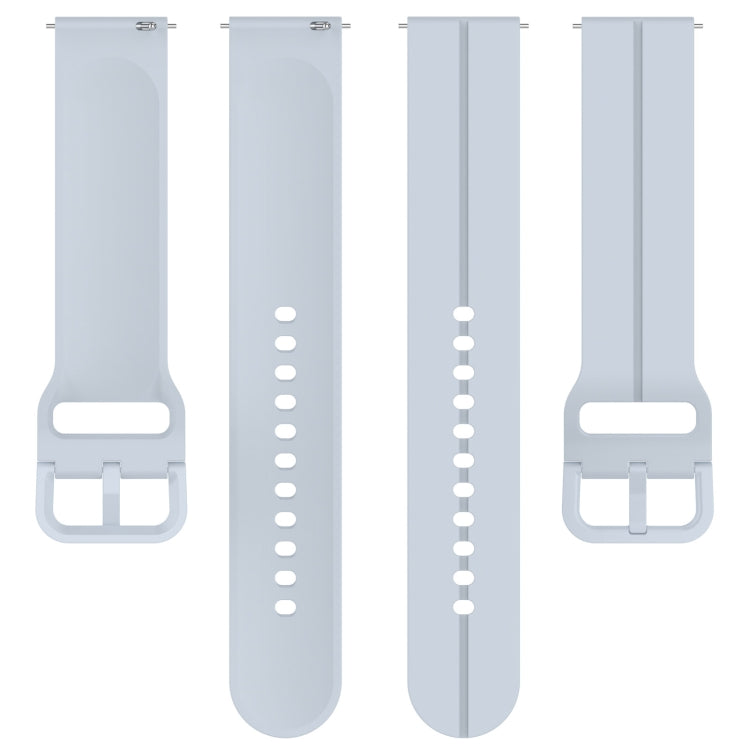 20mm Universal Flat Head Groove Silicone Watch Band