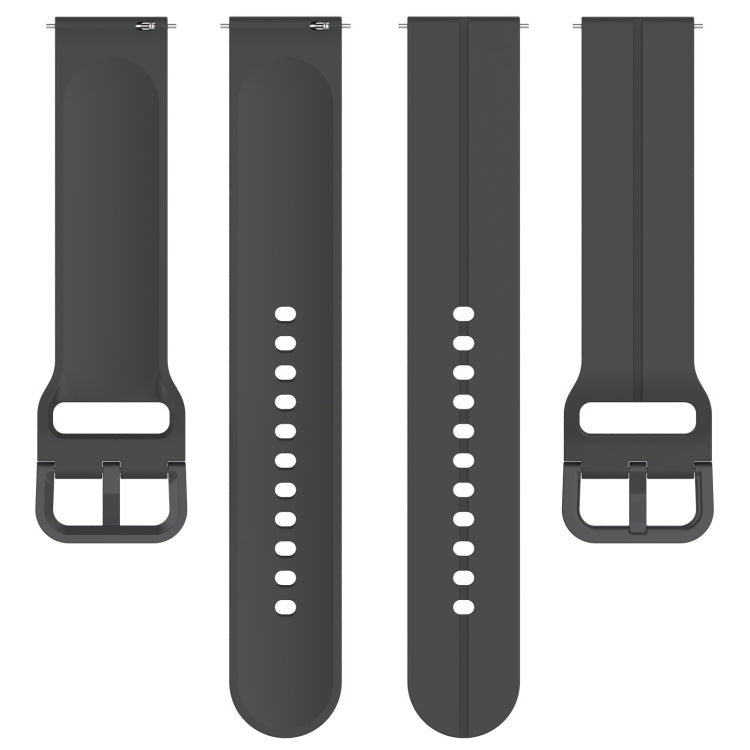 20mm Universal Flat Head Groove Silicone Watch Band