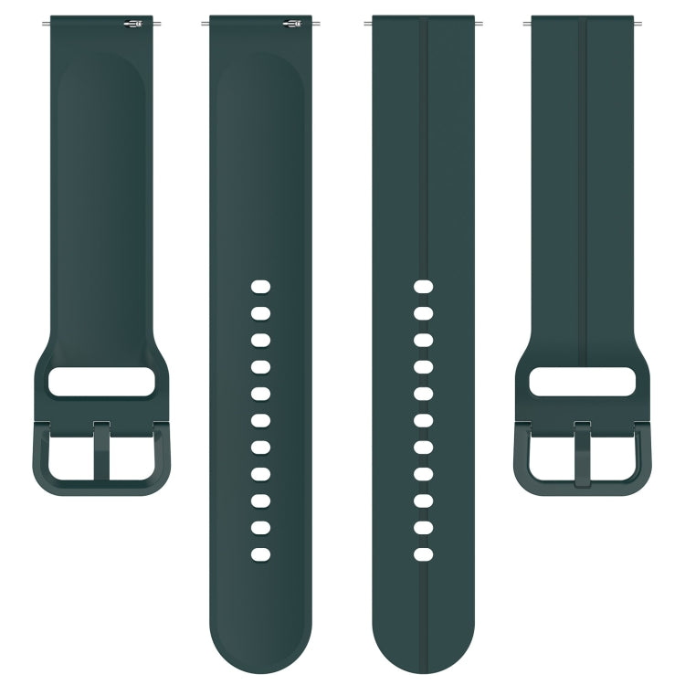 22mm Universal Flat Head Groove Silicone Watch Band