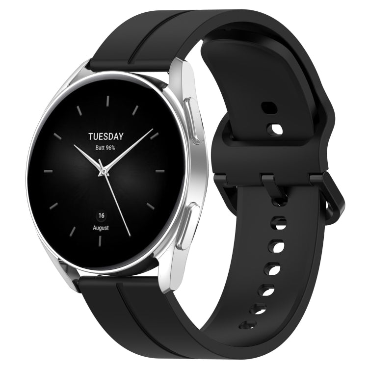 22mm Universal Flat Head Groove Silicone Watch Band
