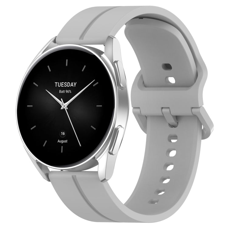 22mm Universal Flat Head Groove Silicone Watch Band
