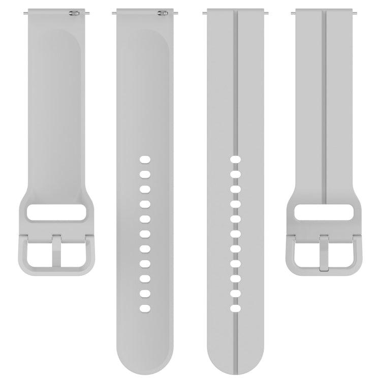 22mm Universal Flat Head Groove Silicone Watch Band