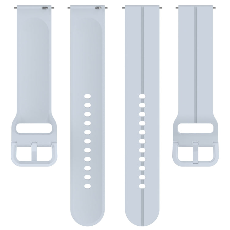 22mm Universal Flat Head Groove Silicone Watch Band