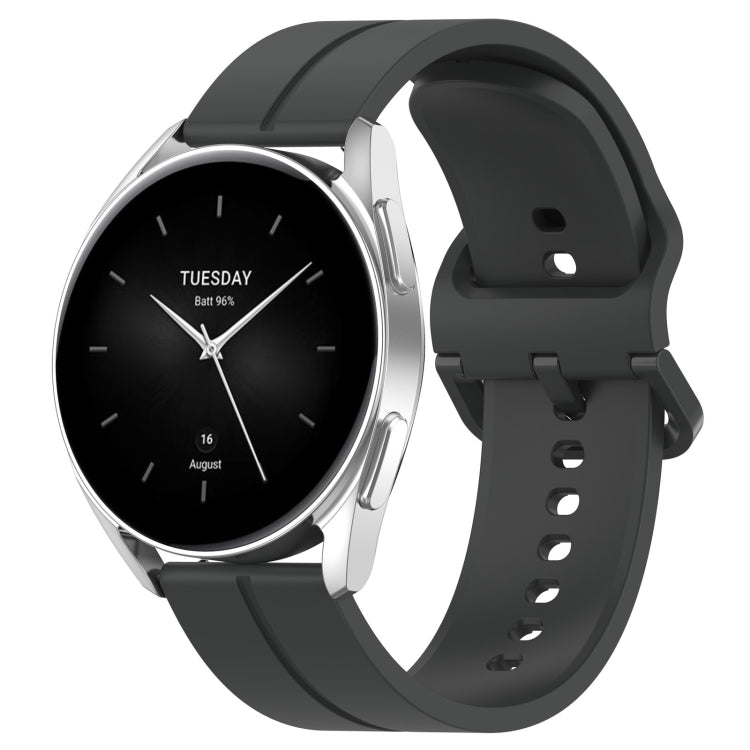 22mm Universal Flat Head Groove Silicone Watch Band