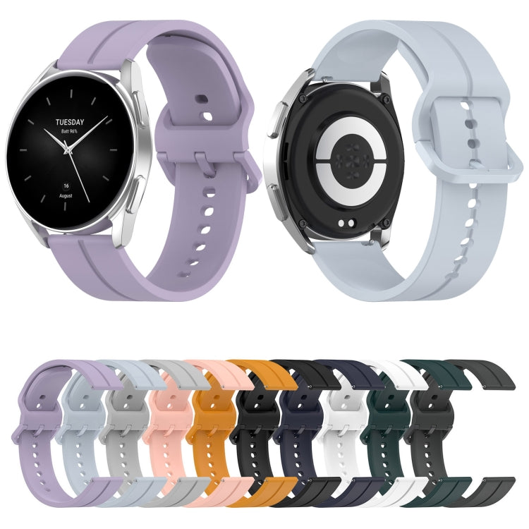 22mm Universal Flat Head Groove Silicone Watch Band