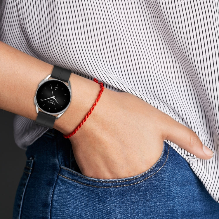 22mm Universal Flat Head Groove Silicone Watch Band