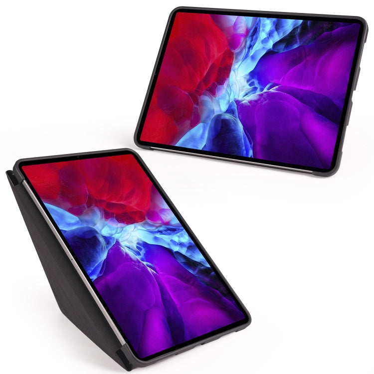 For iPad Pro 11 (2020) Multi-folding Horizontal Flip PU Leather + Shockproof Honeycomb TPU Tablet Case with Holder