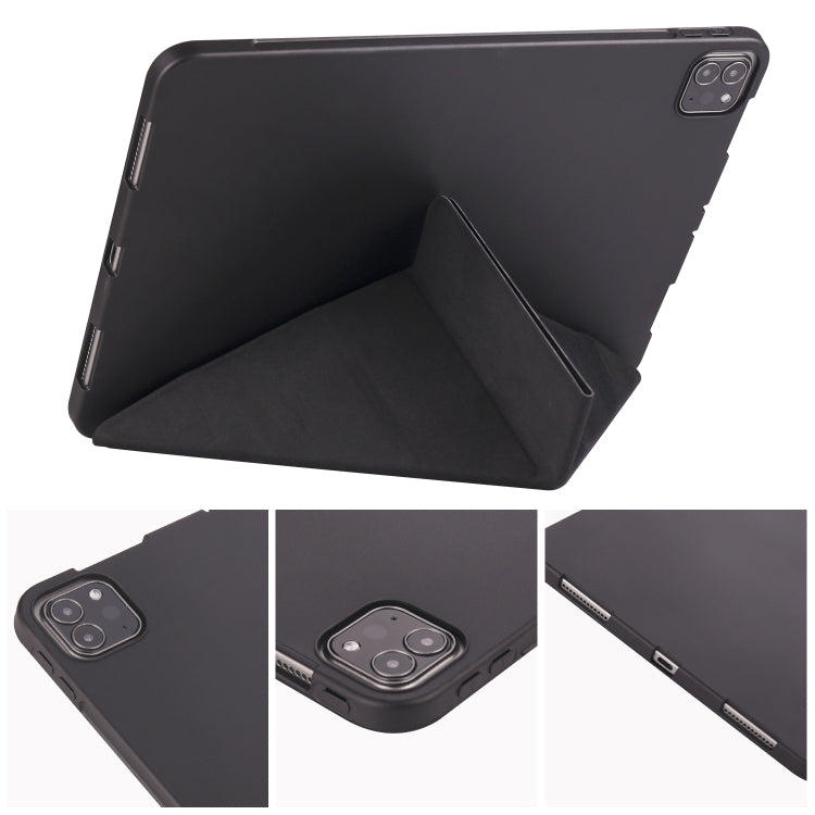 For iPad Pro 11 (2020) Multi-folding Horizontal Flip PU Leather + Shockproof Honeycomb TPU Tablet Case with Holder