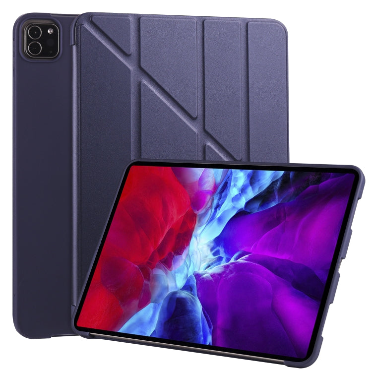 For iPad Pro 11 (2020) Multi-folding Horizontal Flip PU Leather + Shockproof Honeycomb TPU Tablet Case with Holder