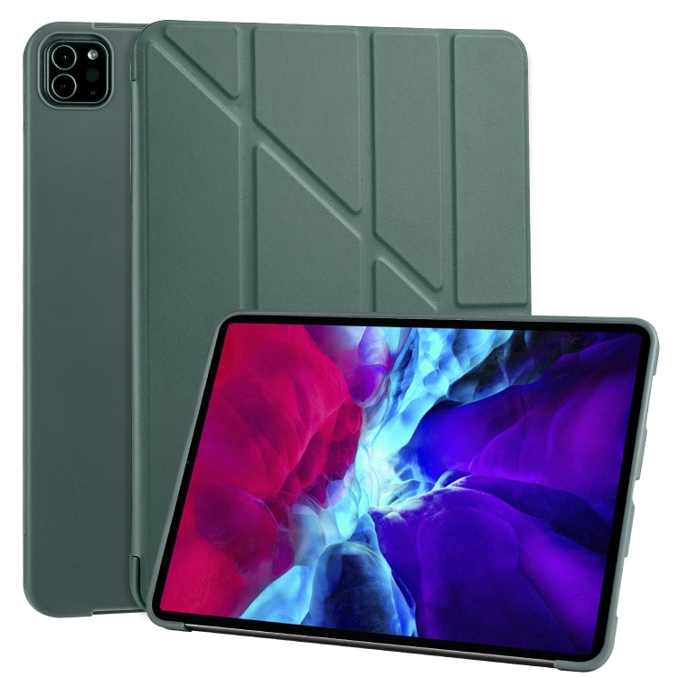 For iPad Pro 11 (2020) Multi-folding Horizontal Flip PU Leather + Shockproof Honeycomb TPU Tablet Case with Holder