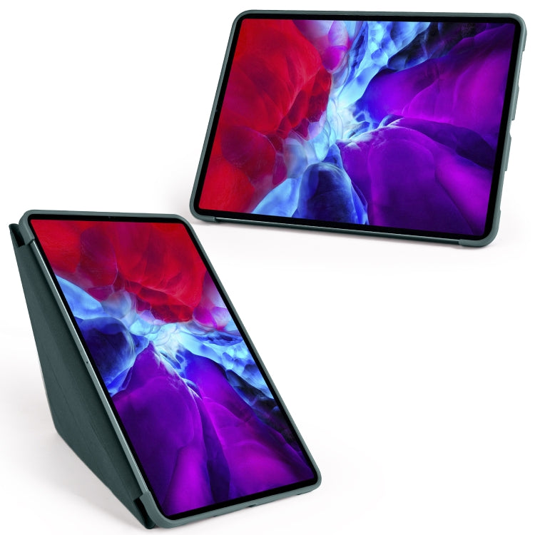 For iPad Pro 11 (2020) Multi-folding Horizontal Flip PU Leather + Shockproof Honeycomb TPU Tablet Case with Holder