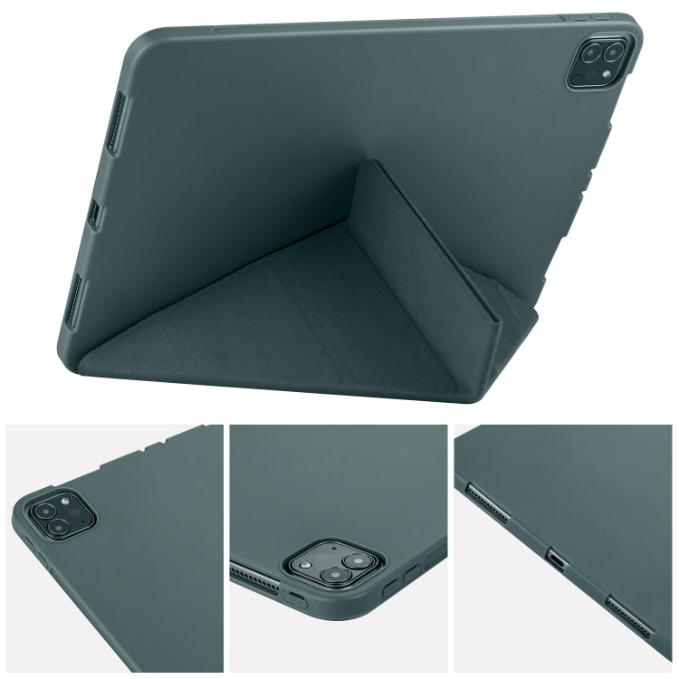 For iPad Pro 11 (2020) Multi-folding Horizontal Flip PU Leather + Shockproof Honeycomb TPU Tablet Case with Holder