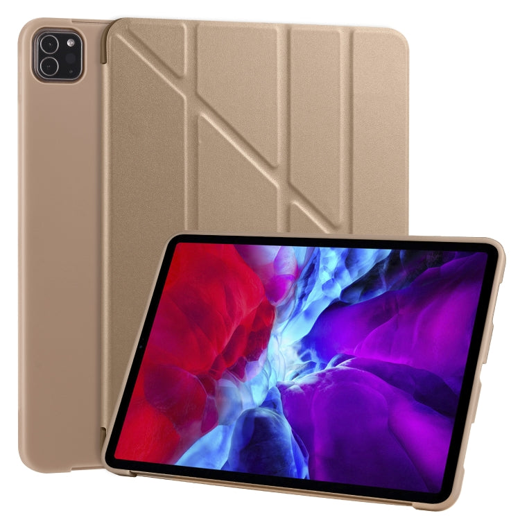 For iPad Pro 11 (2020) Multi-folding Horizontal Flip PU Leather + Shockproof Honeycomb TPU Tablet Case with Holder