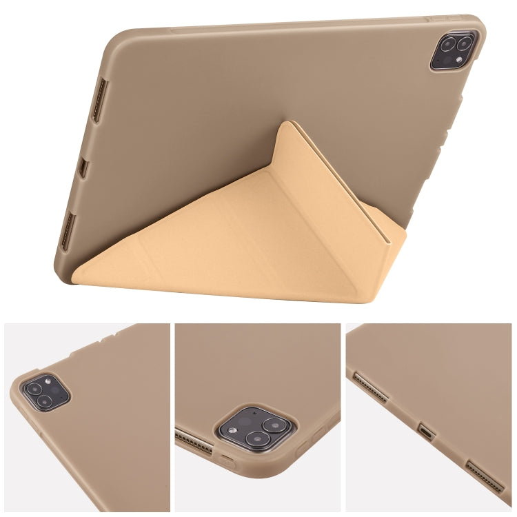 For iPad Pro 11 (2020) Multi-folding Horizontal Flip PU Leather + Shockproof Honeycomb TPU Tablet Case with Holder