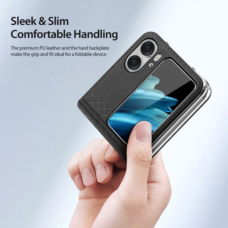 For OPPO Find N2 Flip DUX DUCIS Bril Series PU + TPU Phone Case