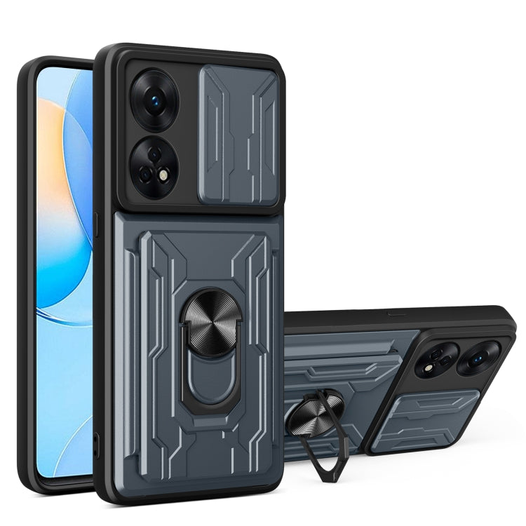 For OPPO Reno8 T 4G Sliding Camshield Card Phone Case