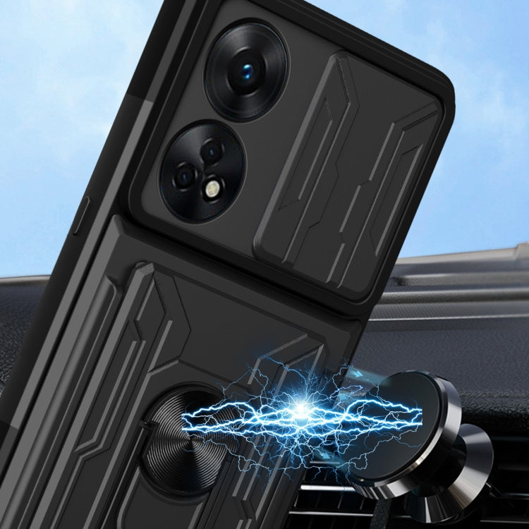 For OPPO Reno8 T 4G Sliding Camshield Card Phone Case