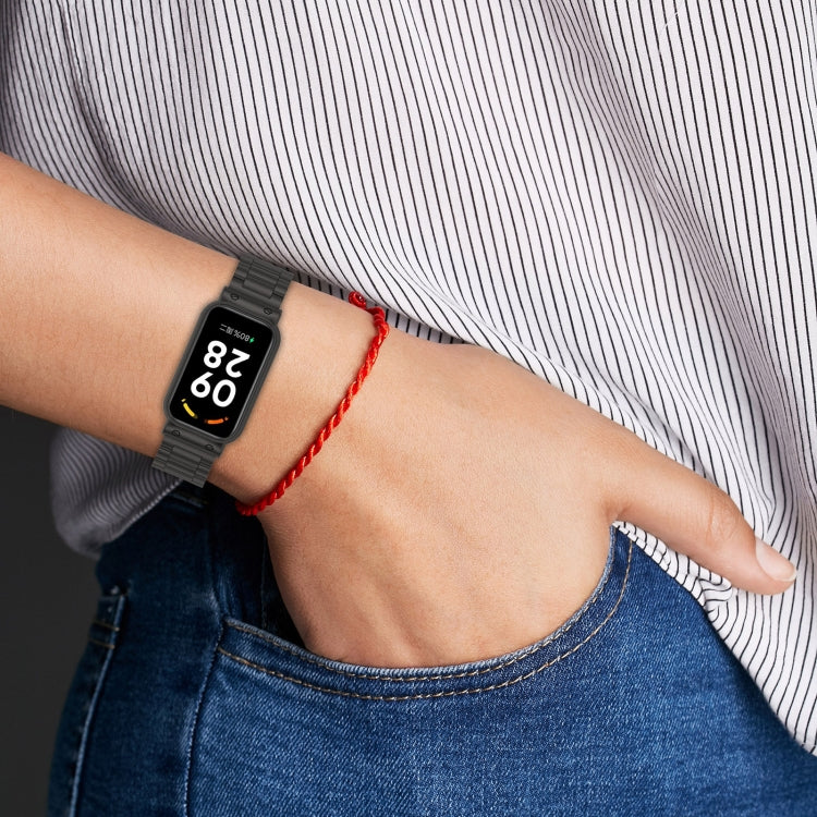For Redmi Band 2 Three-bead Steel Watch Band