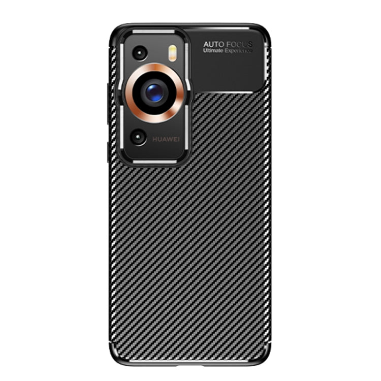 For Huawei P60 Pro Carbon Fiber Texture Shockproof TPU Phone Case(Black)