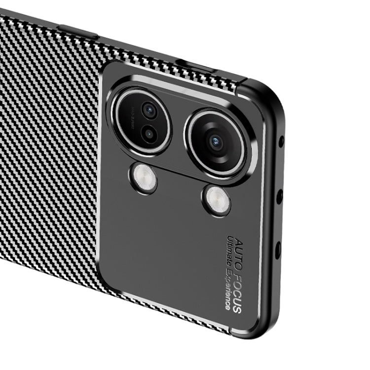 For OnePlus Ace 2V Carbon Fiber Texture Shockproof TPU Phone Case(Black)