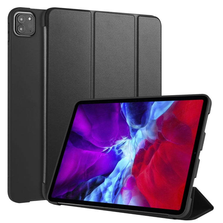 For iPad Pro 11 (2020) 3-folding Horizontal Flip PU Leather + Shockproof Honeycomb TPU Tablet Case with Holder